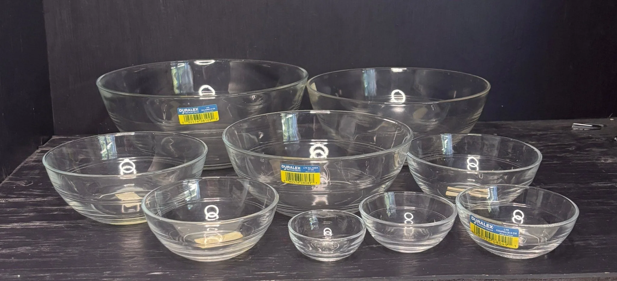 Duralex Bormioli Rocco Lys 9 Piece Glass Mixing Bowl Set thumbnail