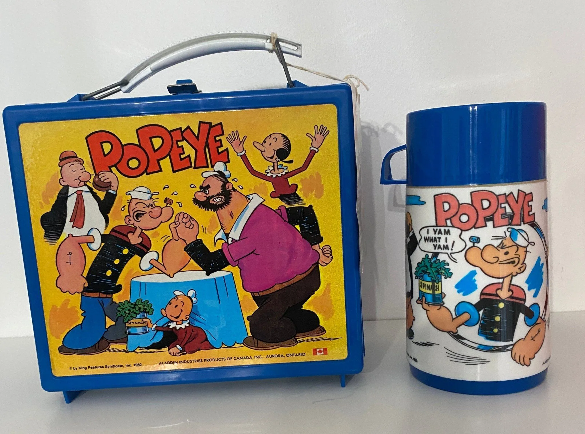 Aladdin Popeye Lunch Box and Thermos New Old Stock thumbnail