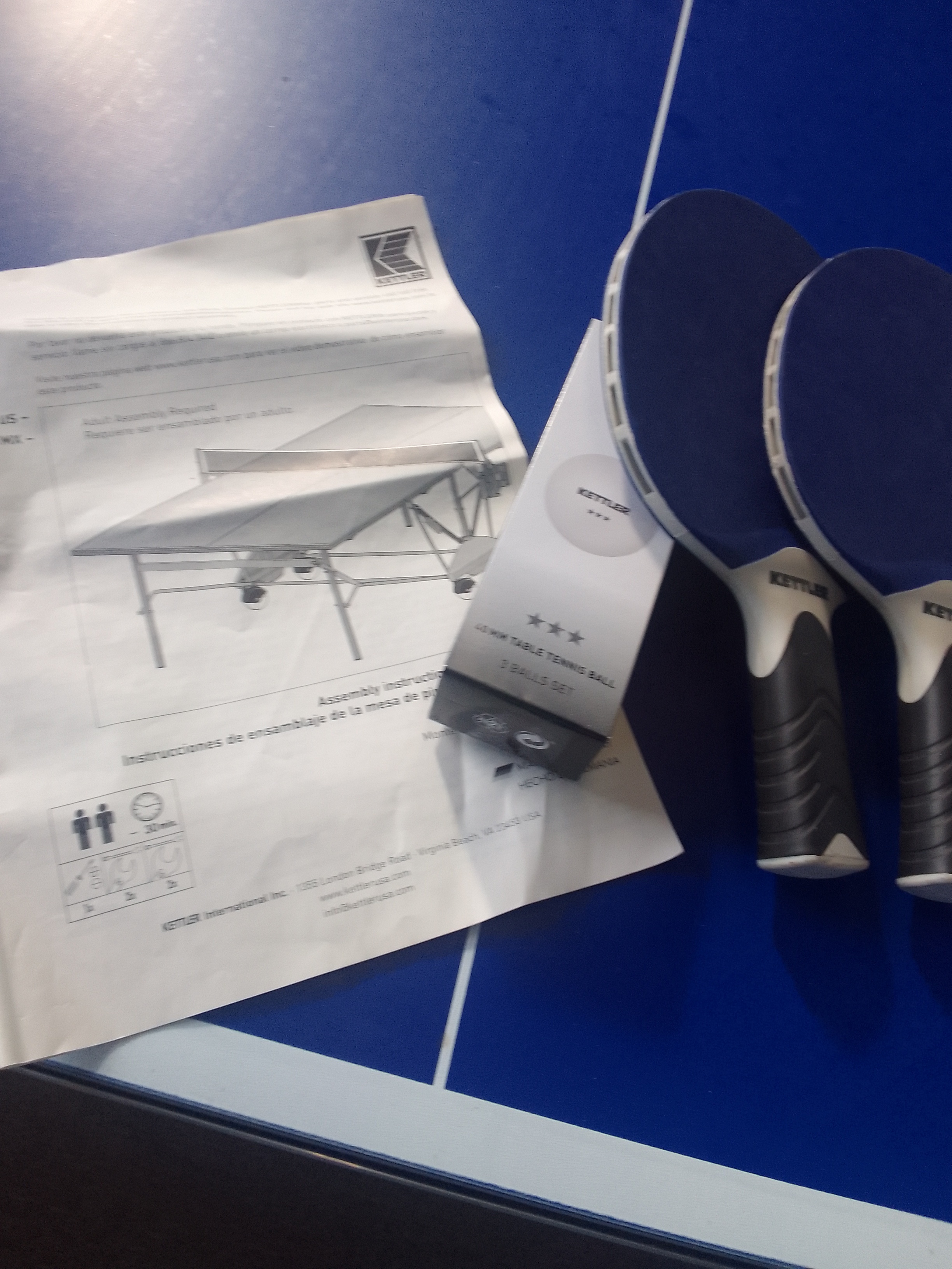 Kettler Indoor/Outdoor Ping Pong Table-includes cover & paddles - photo 3