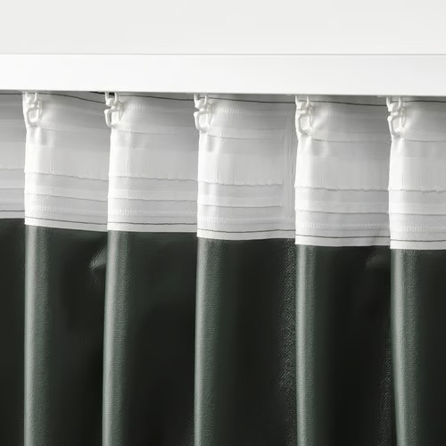 IKEA ROSENMANDEL Blackout curtains, 1 pair, dark green - photo 2