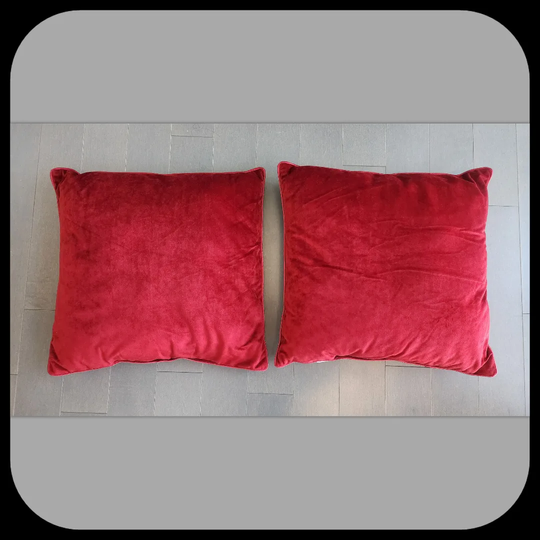 PIER 1 || Red Velvet Throw Pillows thumbnail