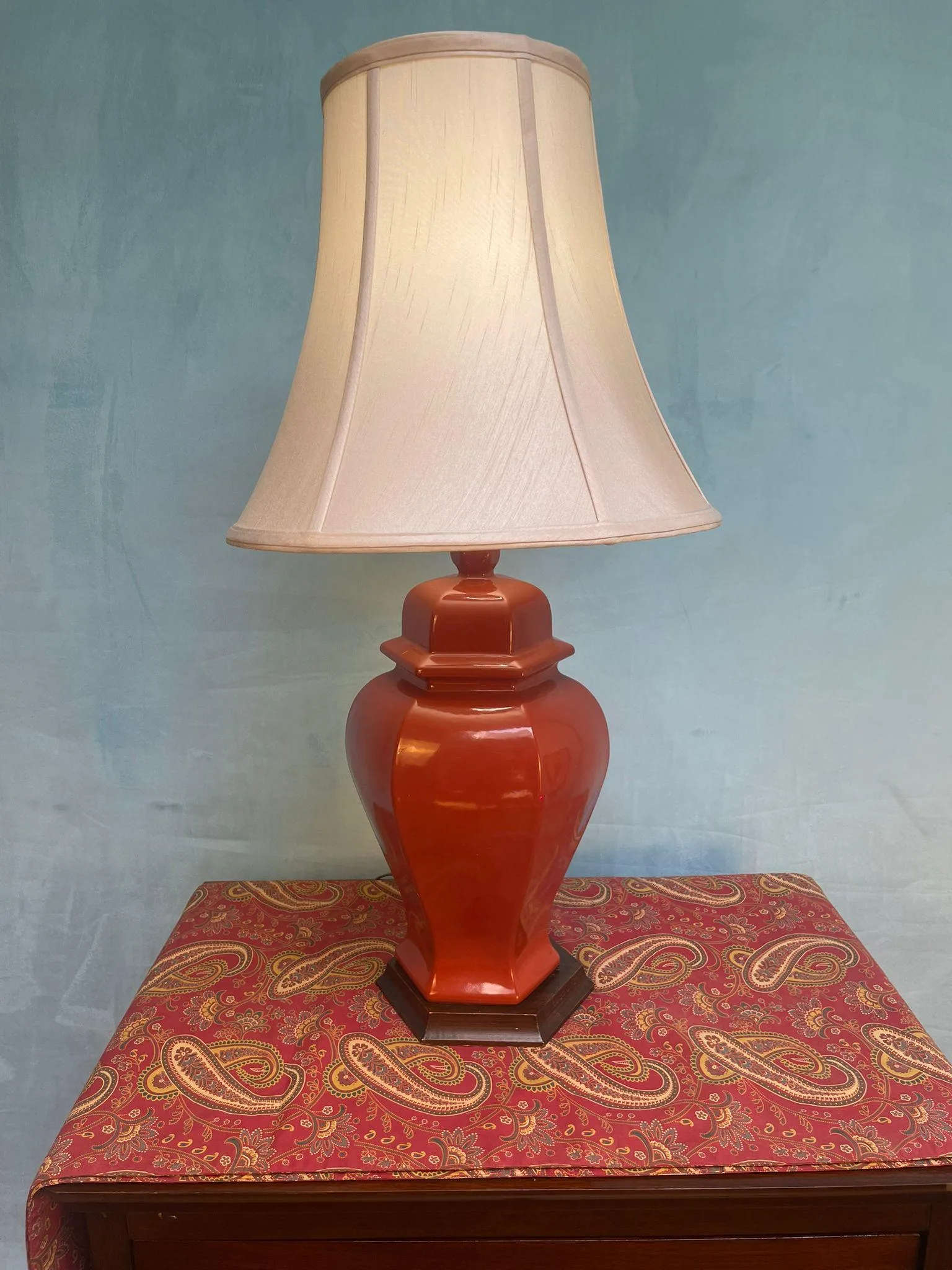 Red Table Lamp – $15