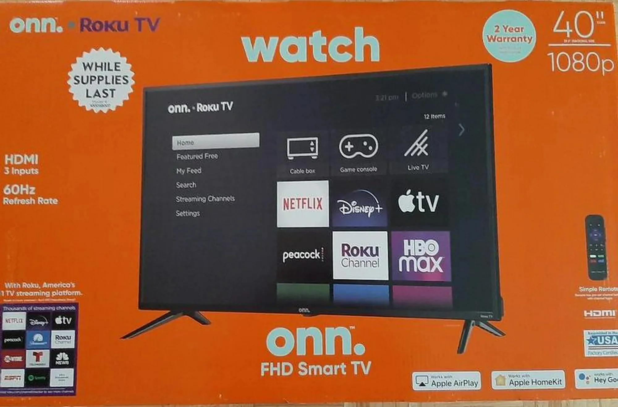 Onn. Roku TV 40" image indicator(2)