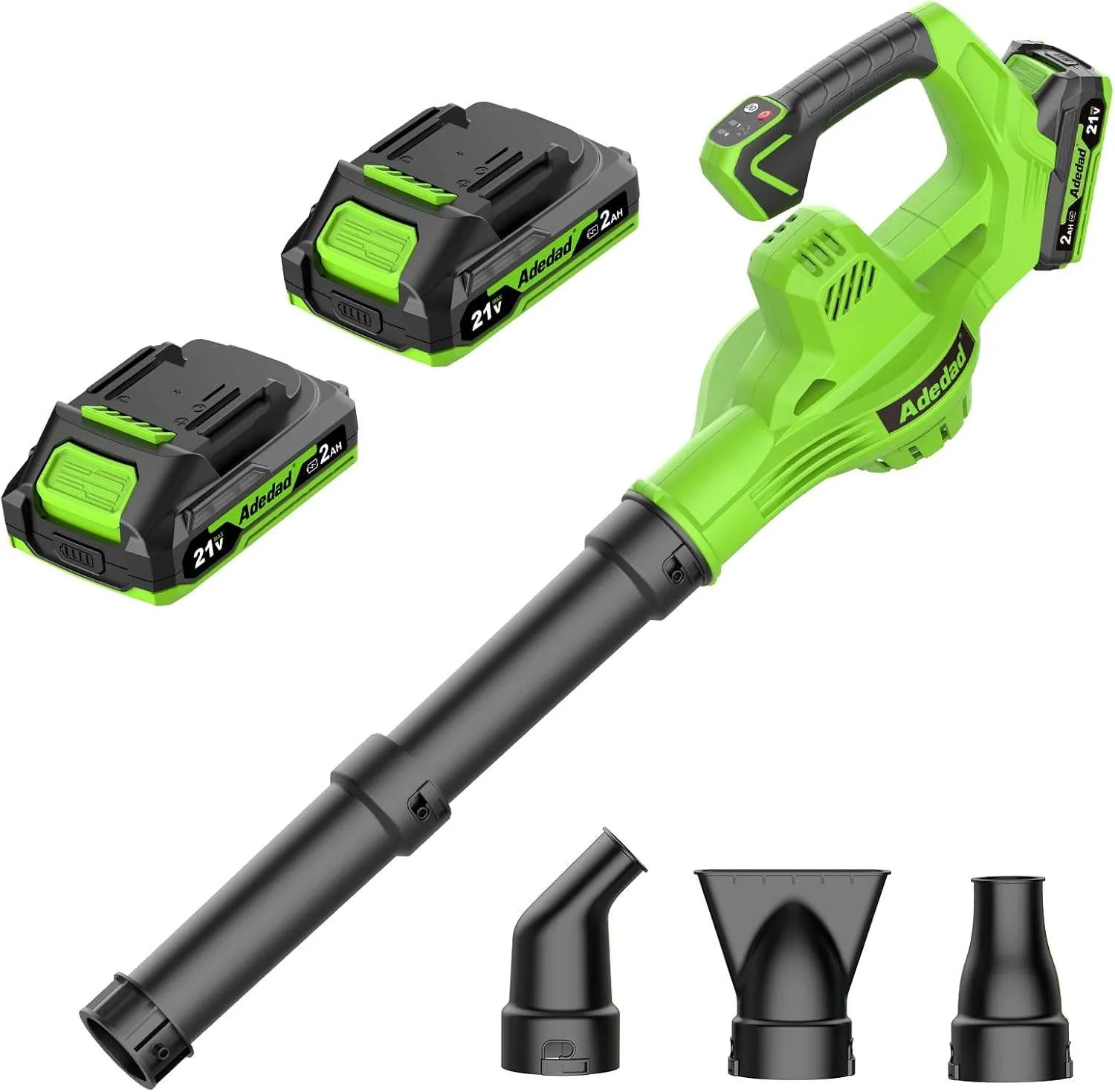 New Green Cordless Leaf Blower w/ Batteries (21V) thumbnail