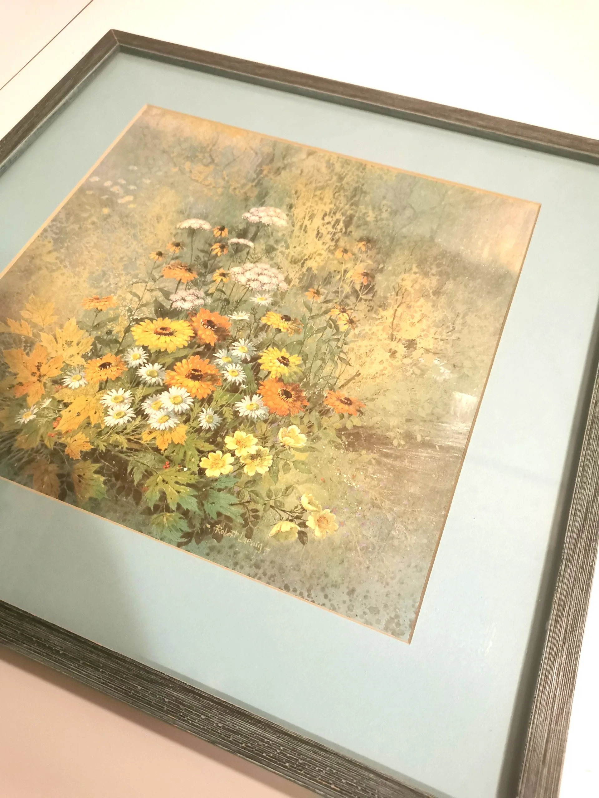 Rare Robert Laessig Floral Lithograph Art Print c. 1970s image indicator(7)