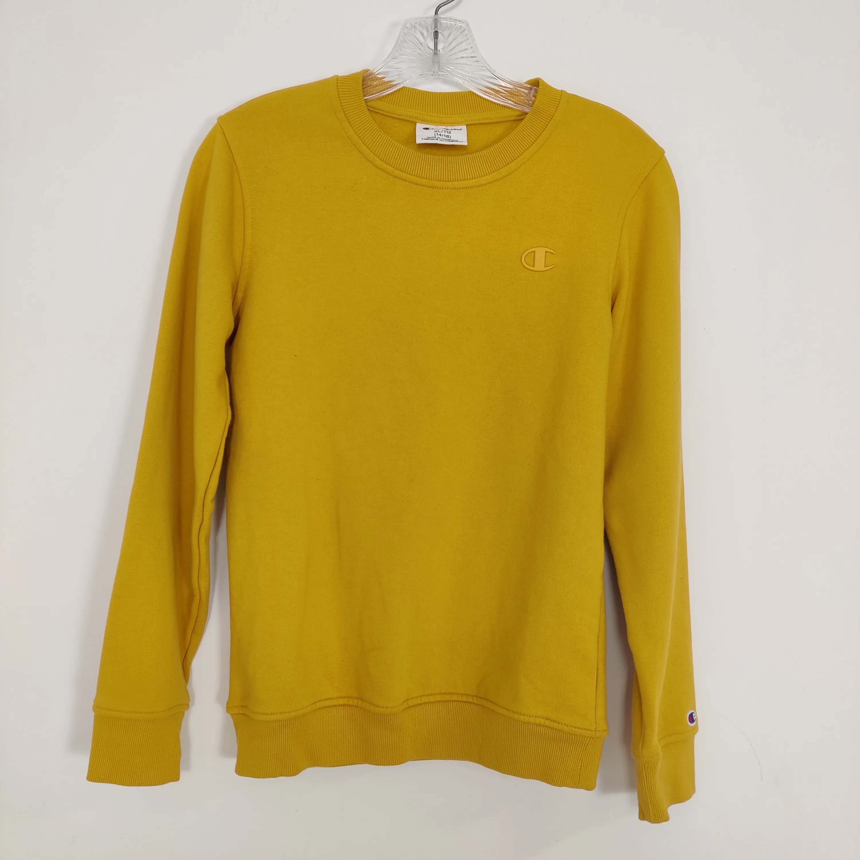 Champion Yellow Sweatshirt Youth Unisex Size XL 14 16 Years thumbnail