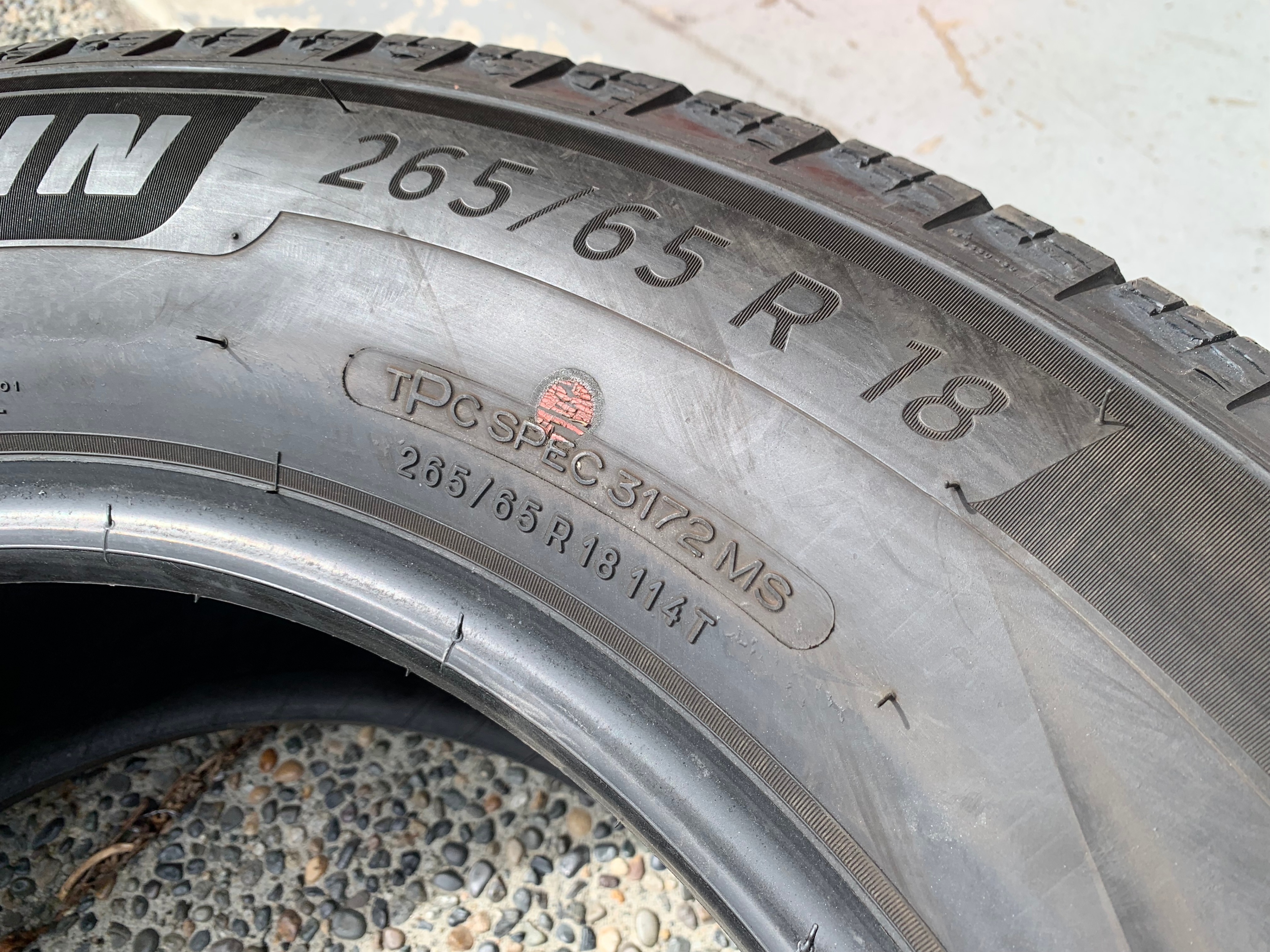 1 X single 265/65/18 M+S 114T Michelin Primacy LTX w 80% tread - photo 5