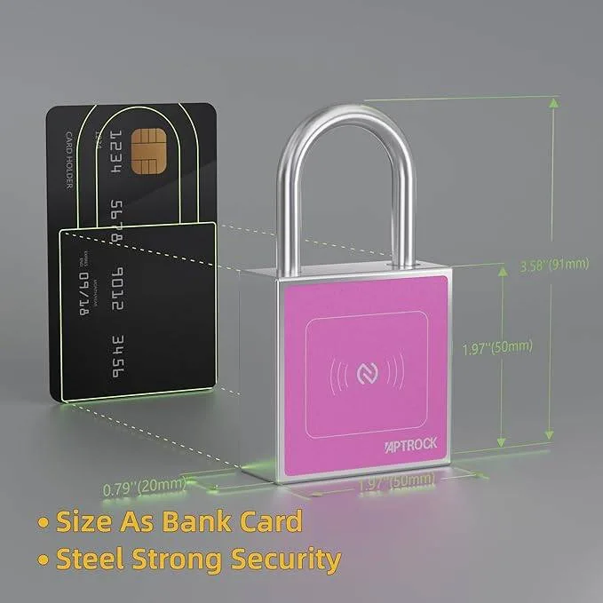 Battery Free Smart Padlock,Keyless Smart Lock, Electronic Lock image indicator(2)