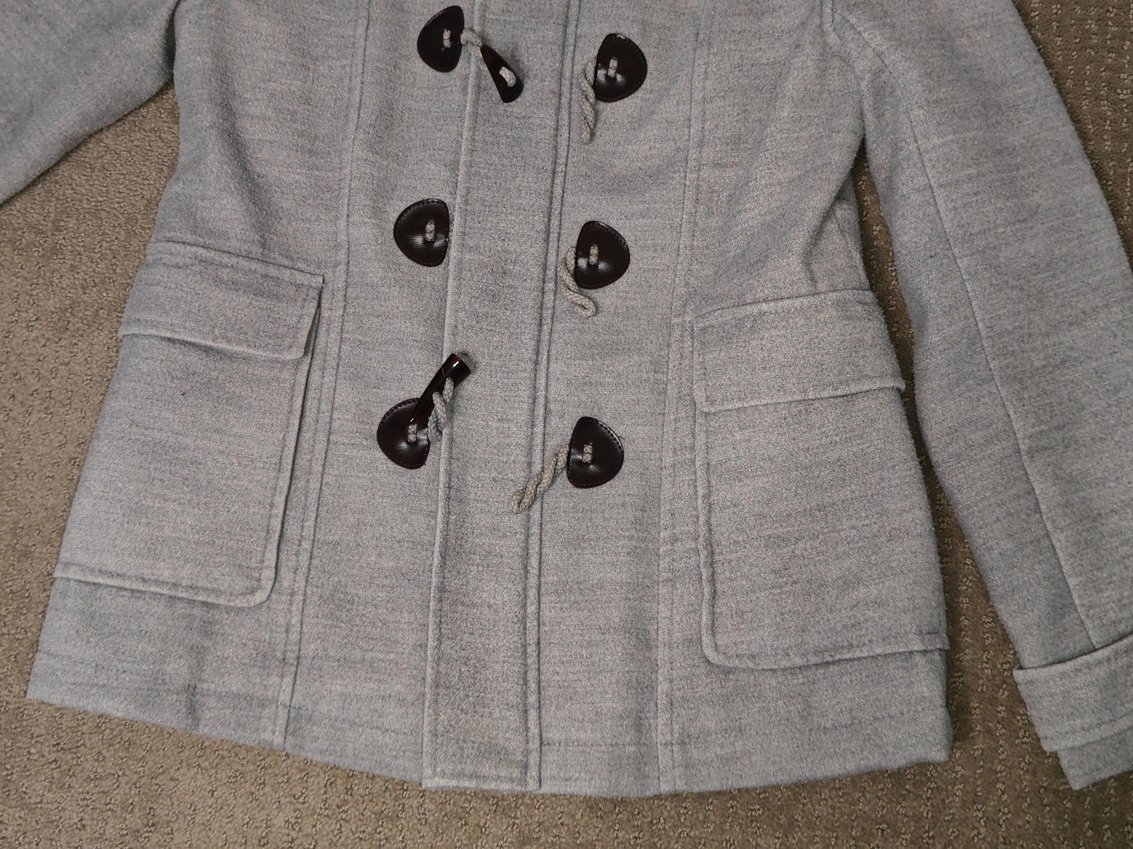 Kersh Women Grey Hooded Duffle Coat / Peacoat Jacket - Medium - photo 4