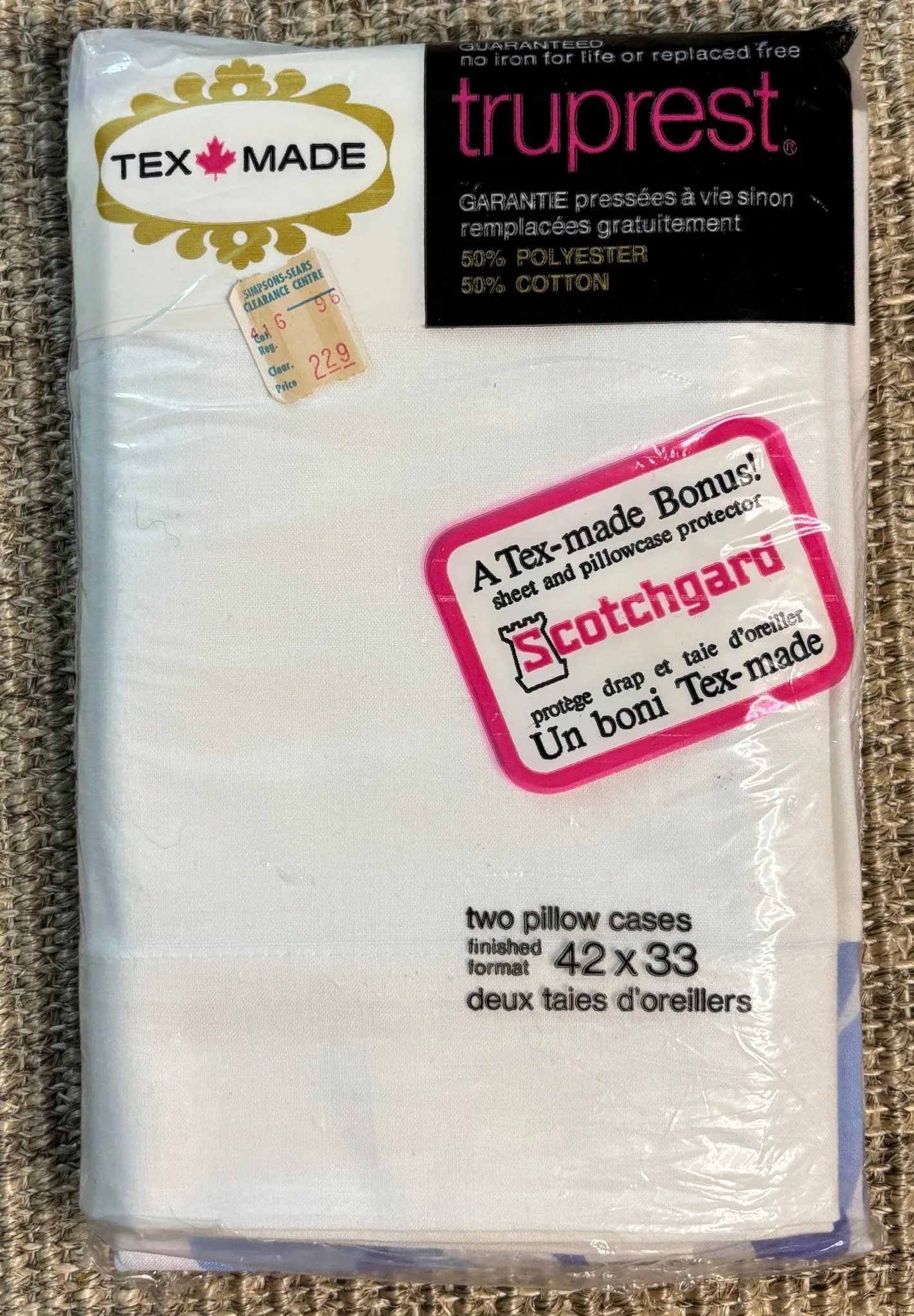 Made in Canada Tex Made Truprest Purple Floral Queen Pillowcases image indicator(3)