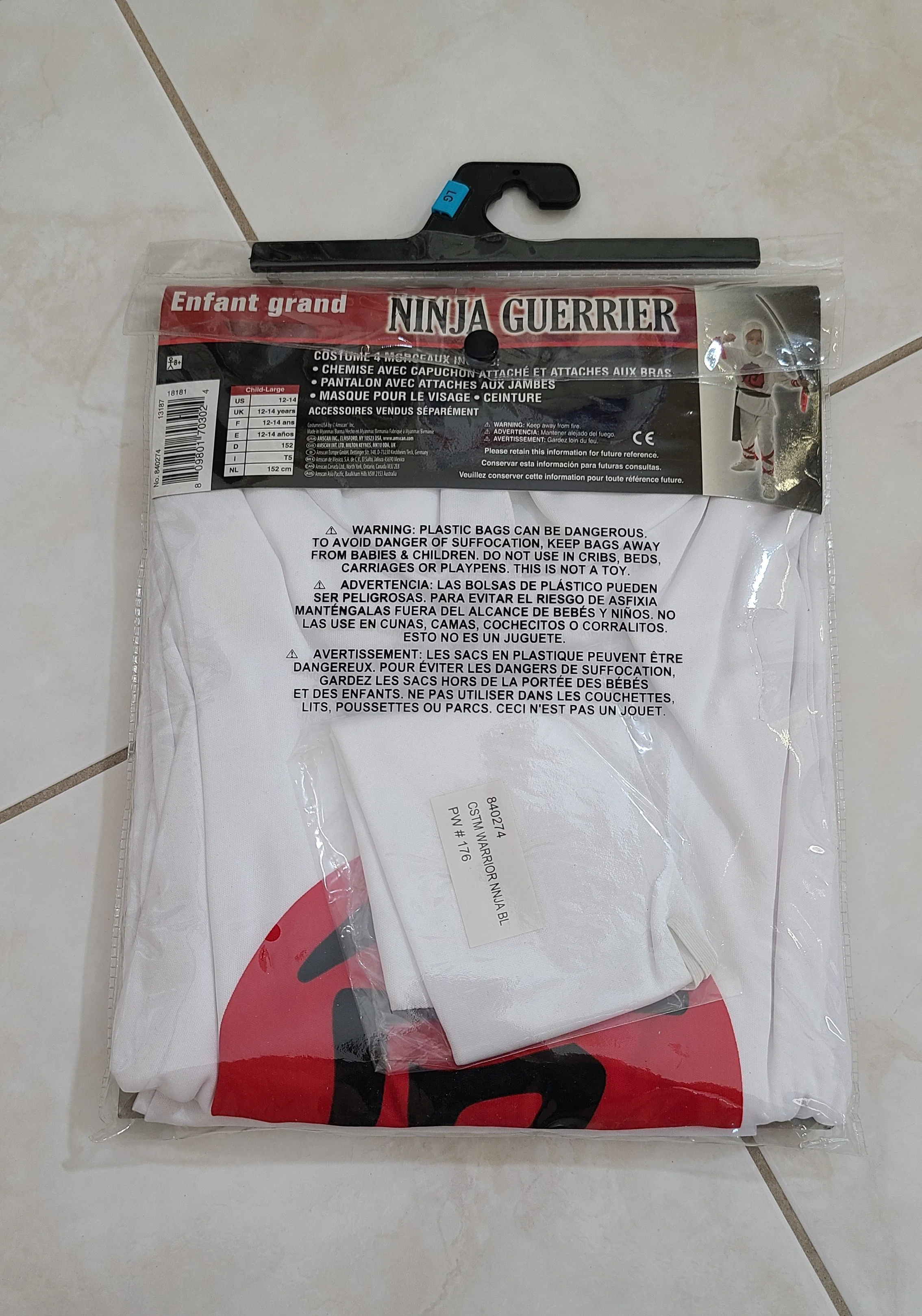 Halloween Ninja Warrior Costume 12-14 Year Old image indicator(3)