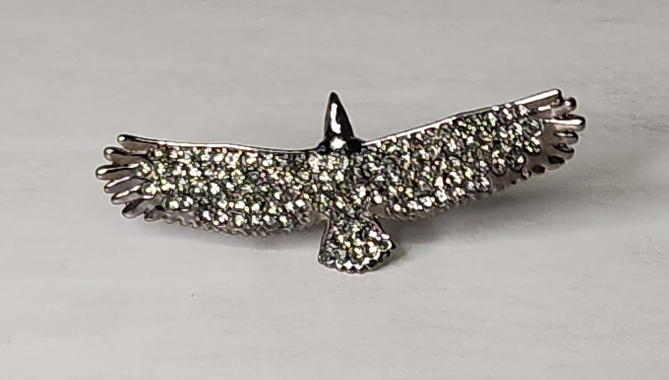 Austrian Crystal & Stainless Steel Hand Crafted Eagle Ring