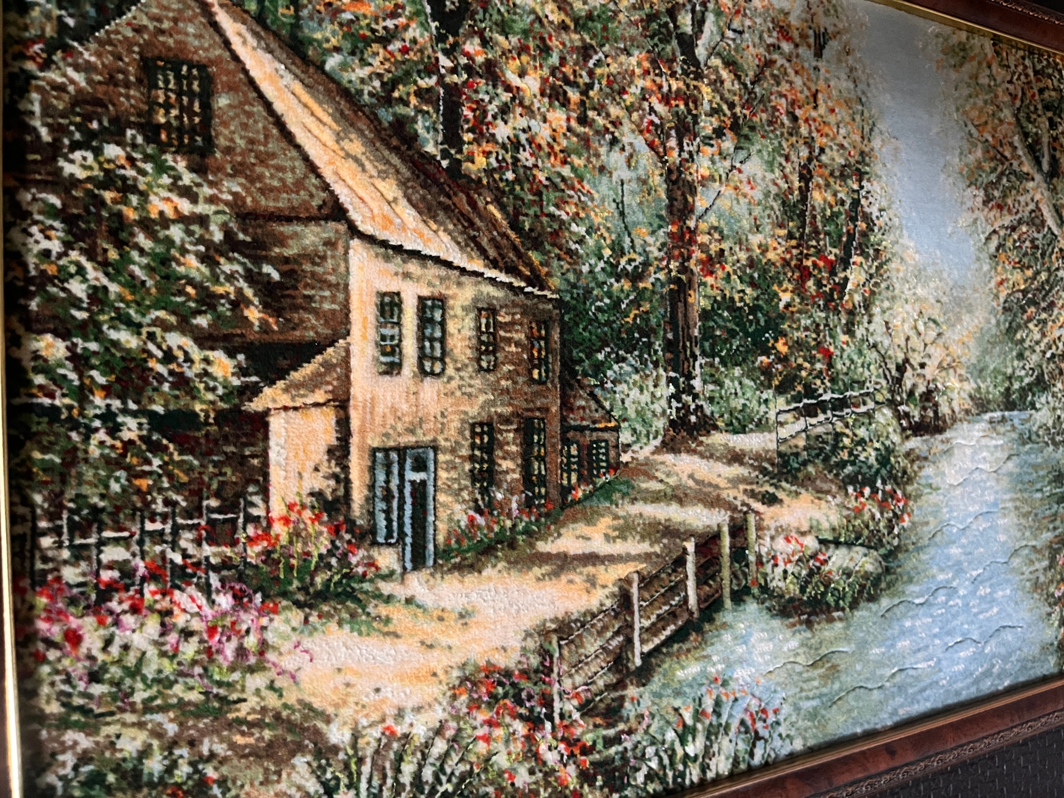 Handwoven Persian Tableau Rug - Framed Wall Art - photo 4