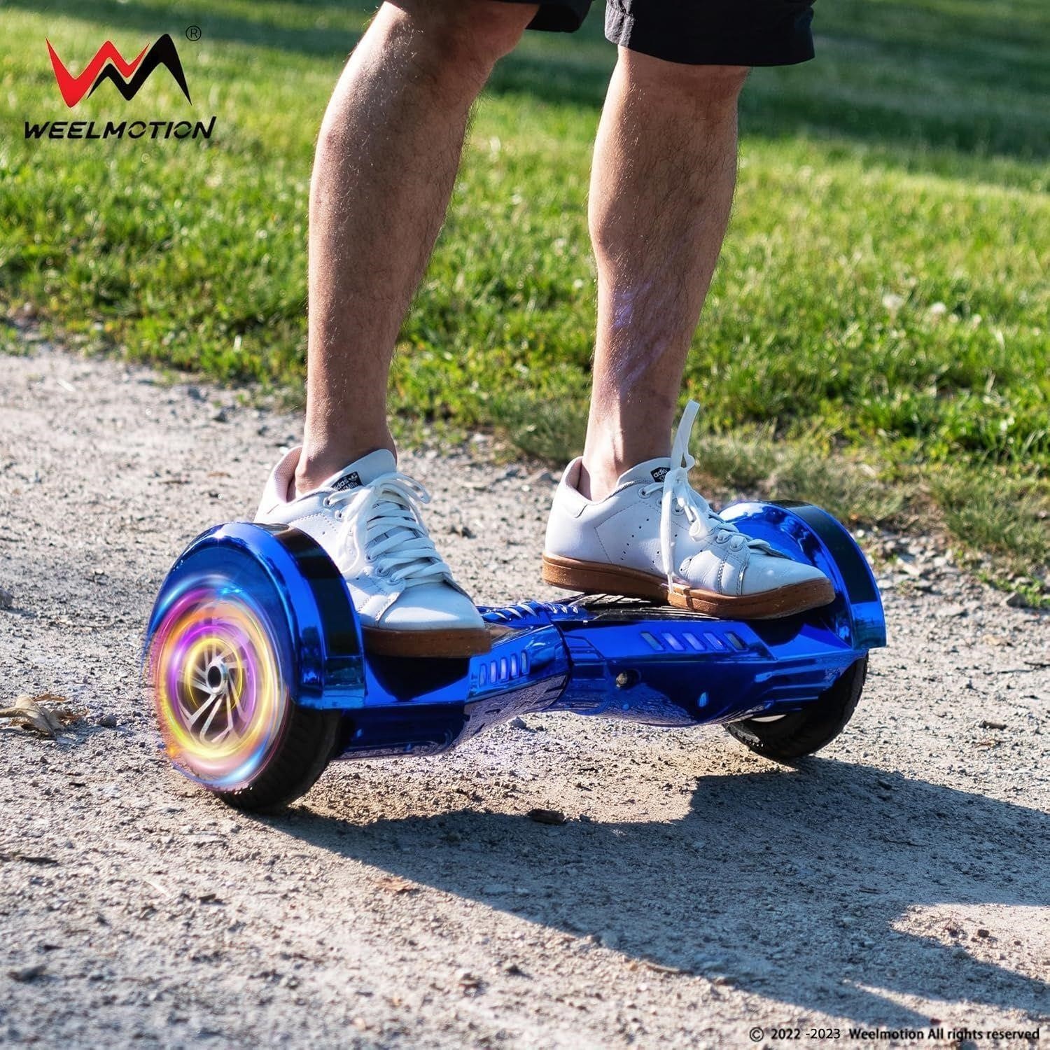 8" Off-Road Hoverboard – Bluetooth, LED Lights, Blue