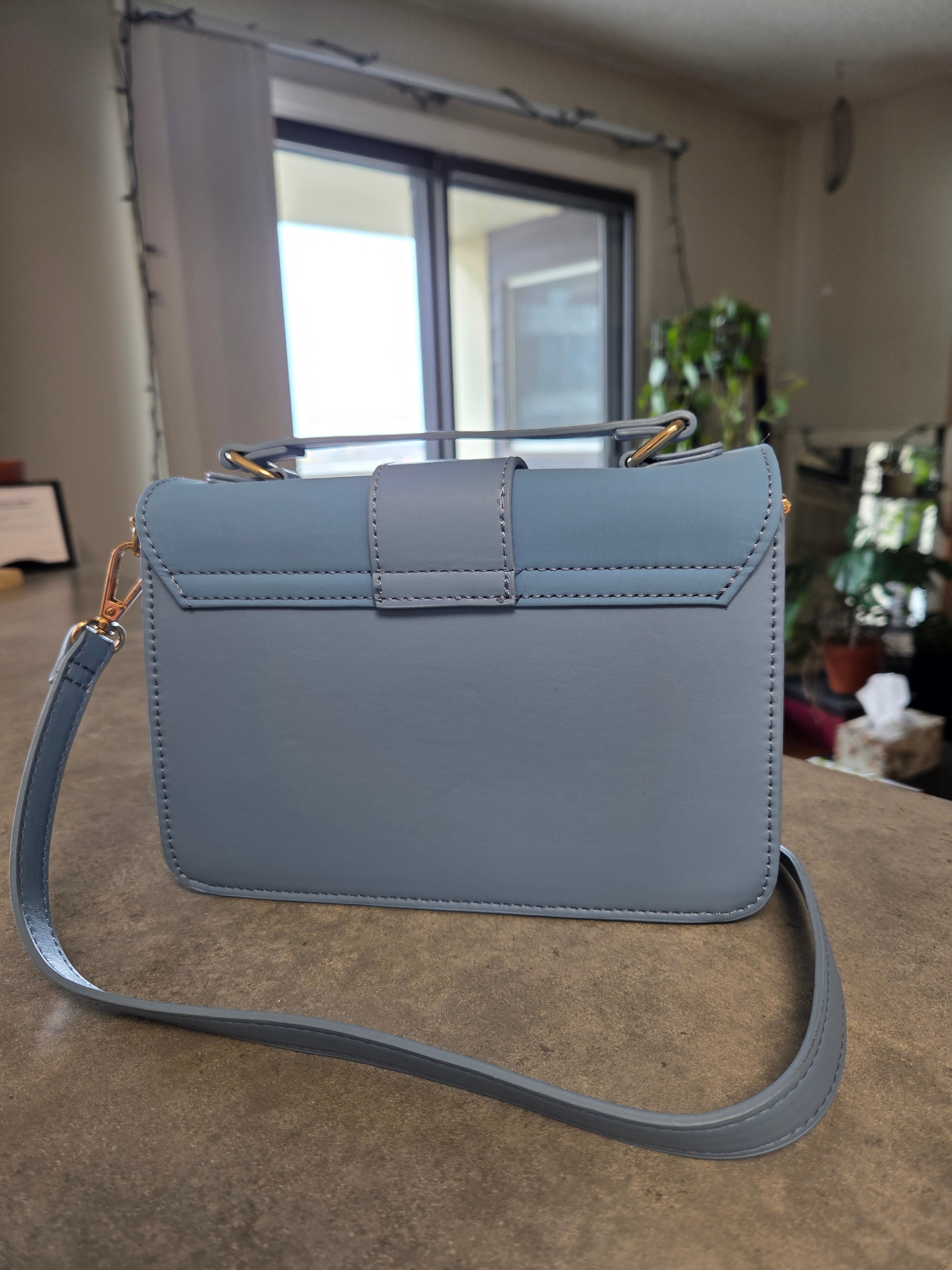 Light Blue Flap Purse and/or Shoulder Bag with Removable Strap 🥕 - photo 2