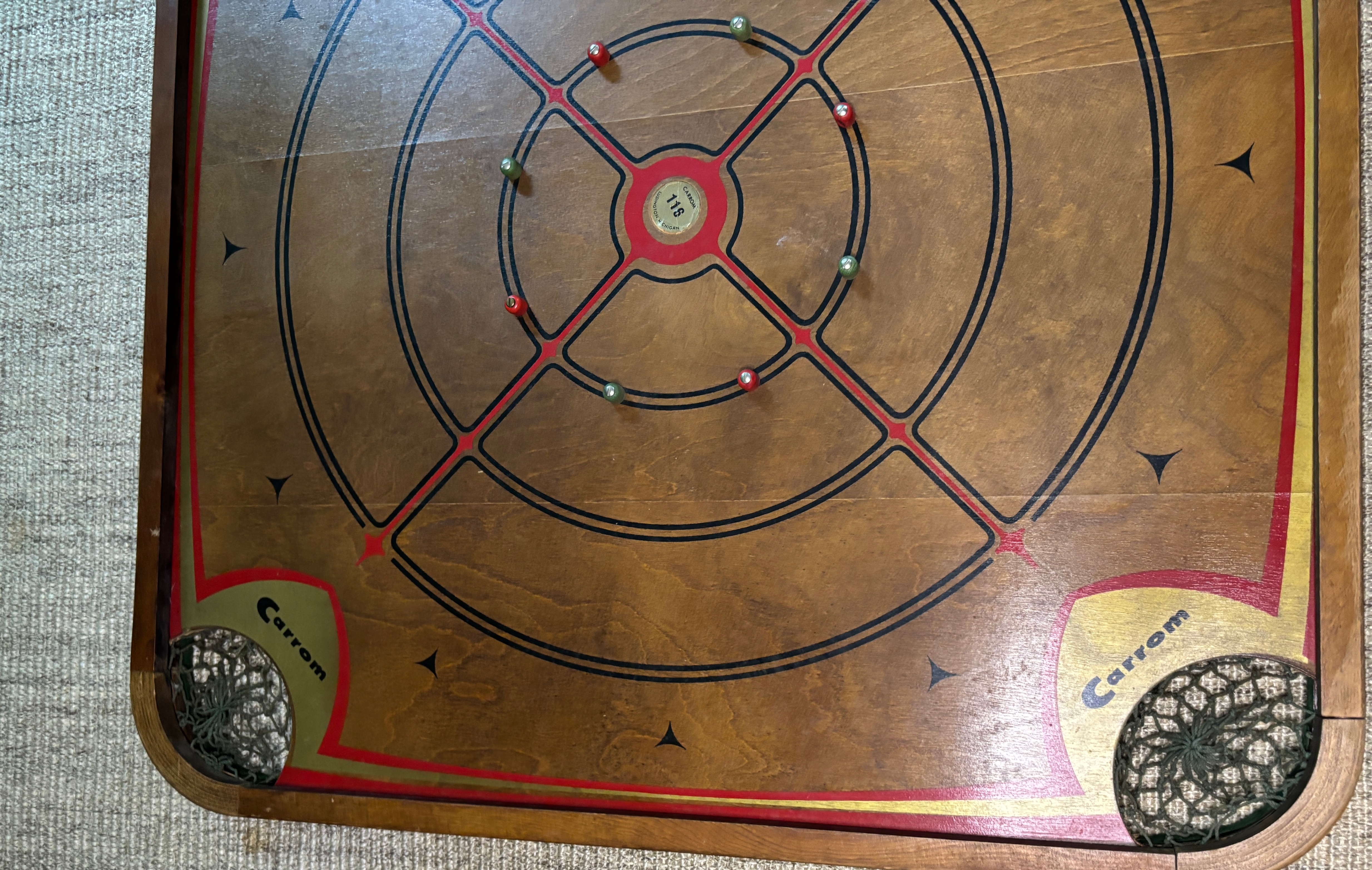 Vintage Carrom Tabletop Game Board - photo 5
