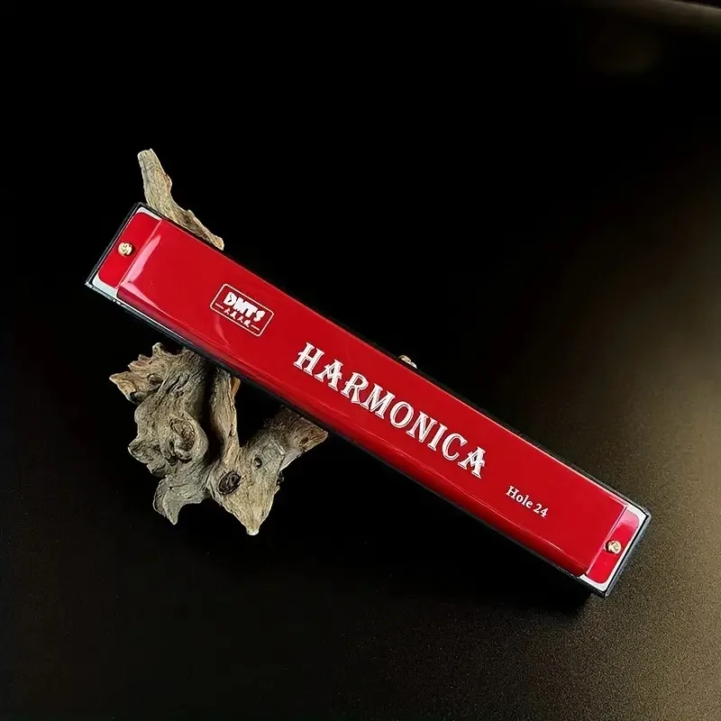 24-Hole Harmonica for Beginners Brand New Black, Red, Blue, Gold image indicator(8)