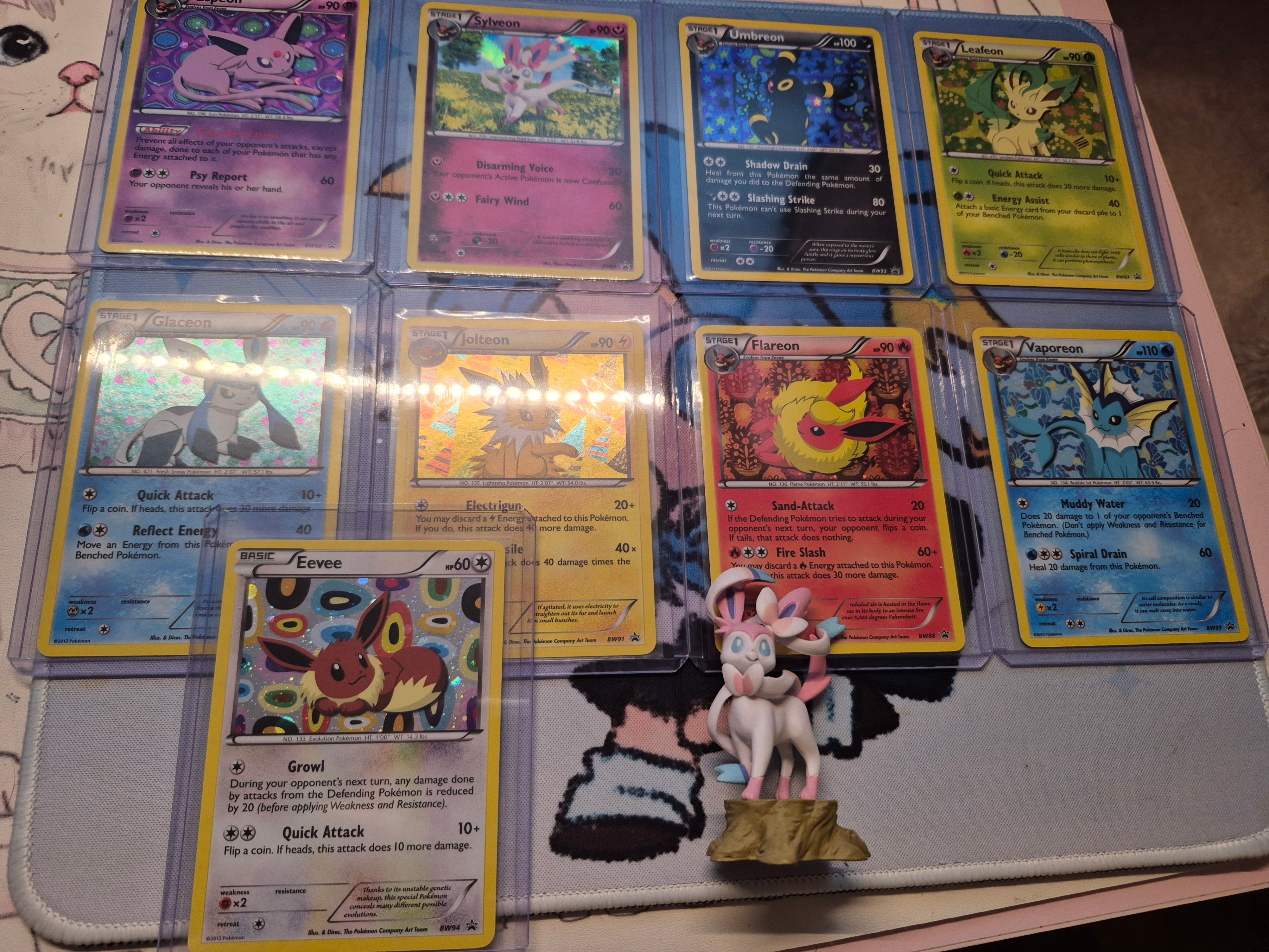 2013 pokemon eeveelution BW full collection plus figure