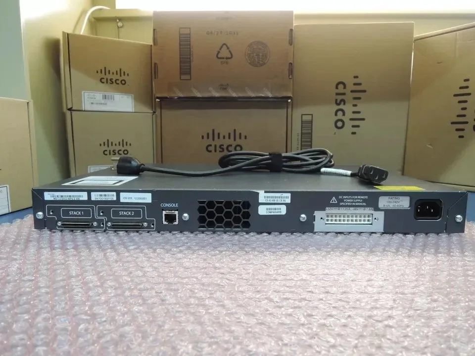 Cisco WS-C3750V2-48PS-S 48-Port Gigabit Switch – Tested, Used thumbnail