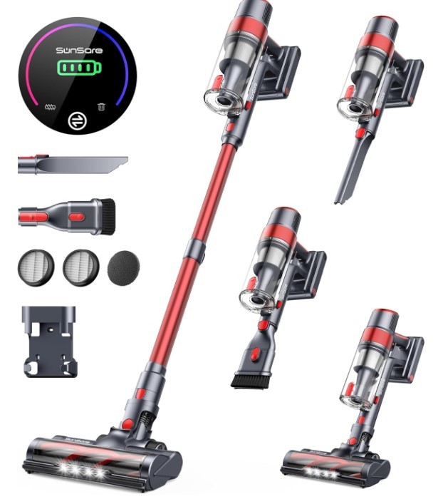 NEW 6 in 1 Cordless Vacuum Cleaner, 450W 40Kpa, 55 Mins Runtime