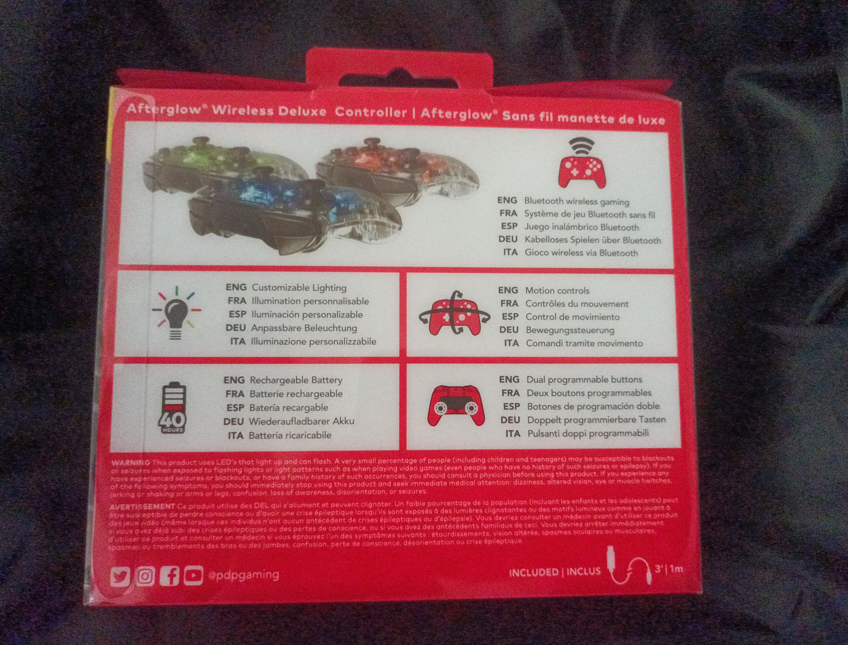 PDP Afterglow Wireless Deluxe Controller for Nintendo Switch - photo 3