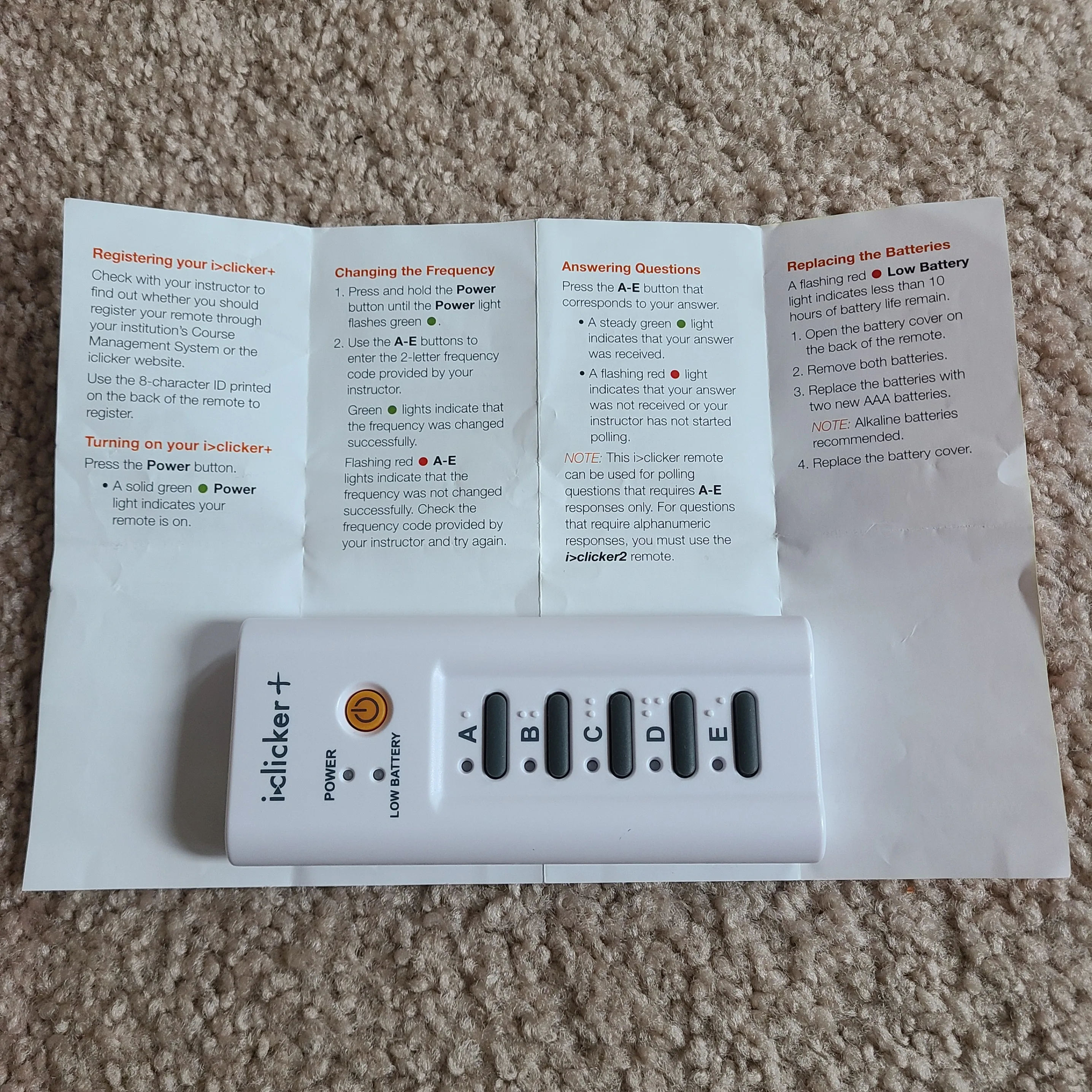 iClicker+ Student Remote image indicator(5)