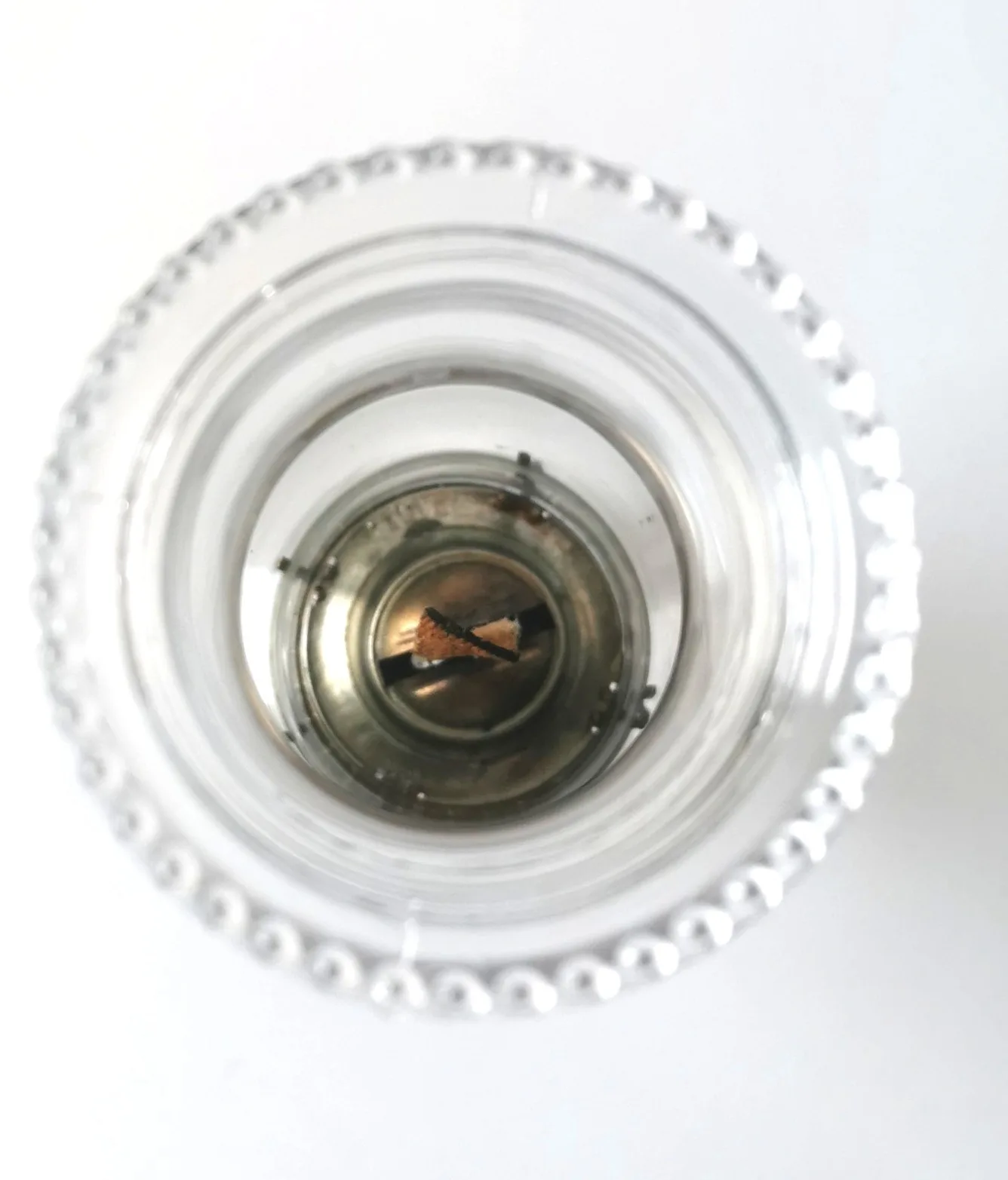 Large Antique Clear Glass Pedestal Eagle Oil Lamp 17.5" Height image indicator(2)