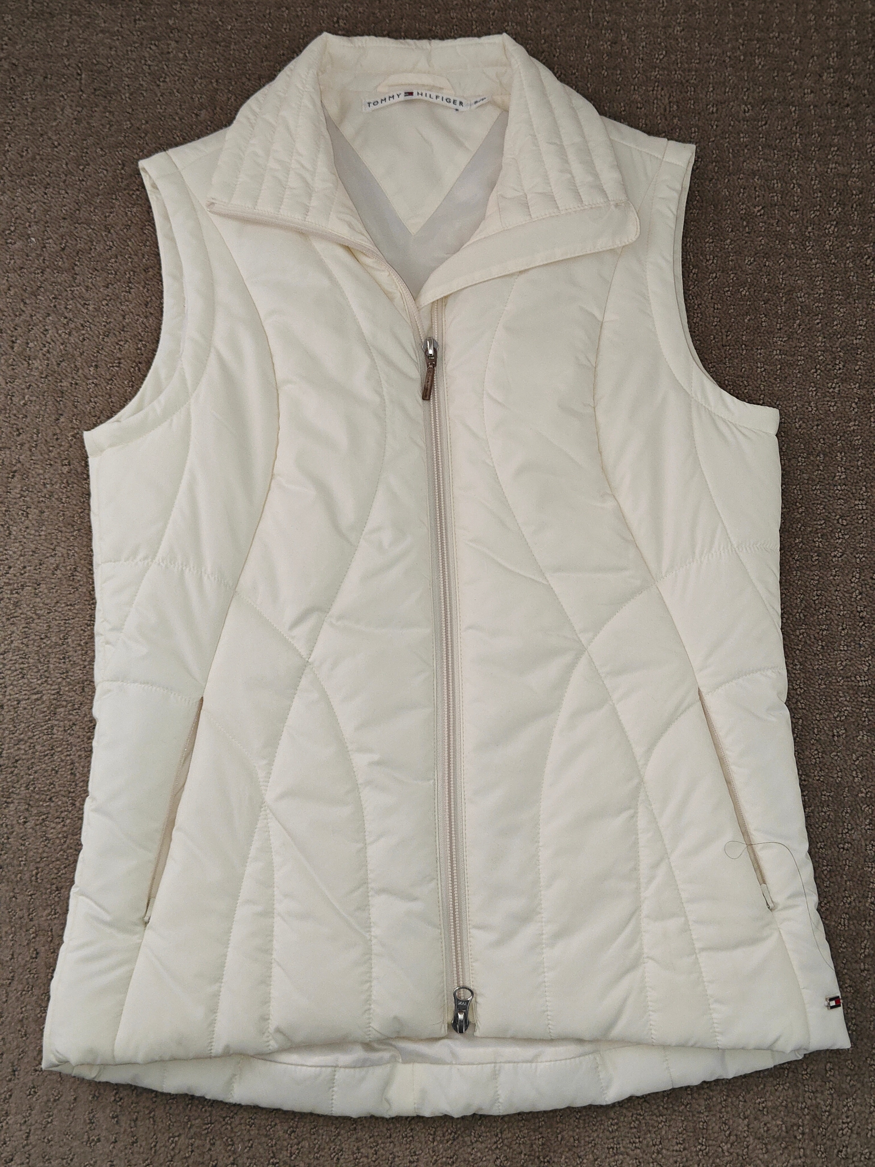 Tommy Hilfiger White Puffer Vest - Women - Size: Small