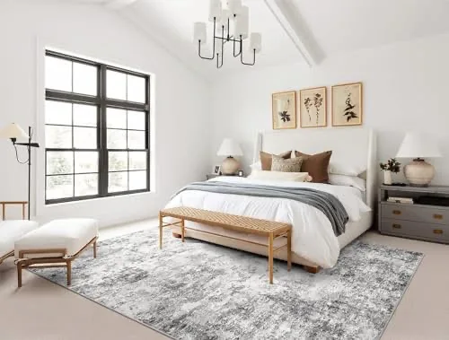 UERMEI 5x7 Area Rug Living Room Rugs - Washable Neutral Modern image indicator(9)