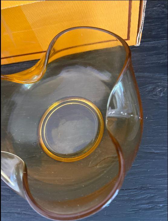 Anchor Hocking Accent Modern Honey Amber Glass Chip & Dip Bowl - photo 4