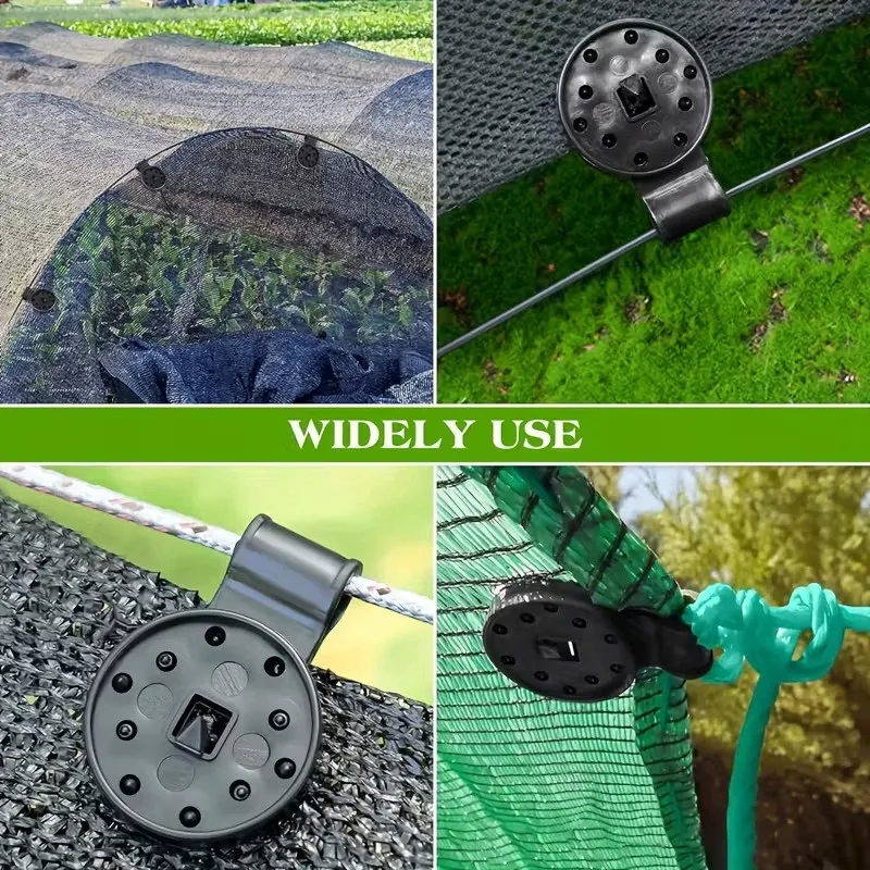 100pcs Heavy Duty Shade Cloth Lock Grip Clips - Reusable Black image indicator(8)