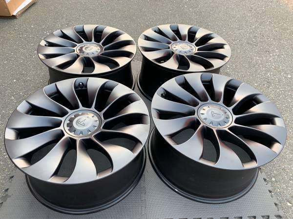 Set of UBERTURBINE 21" TESLA Model Y Performance wheels