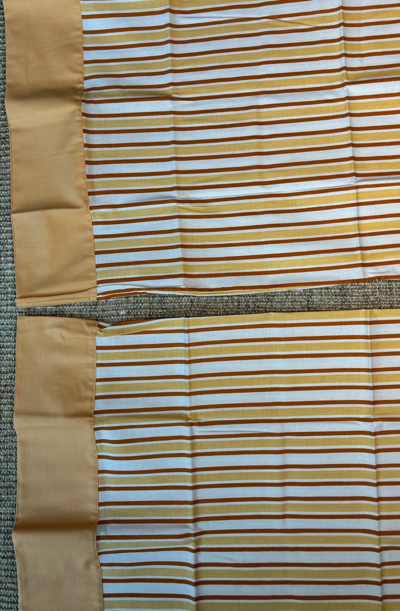 Simpsons Sears Canada Orange Stripe Cotton Queen Pillowcases - photo 2