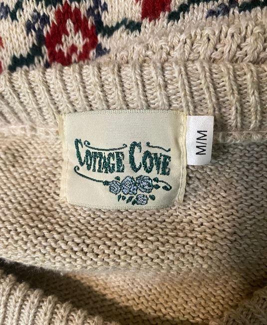 Cottage Cove Christmas Theme Full Button Women’s Cardigan Medium - photo 4