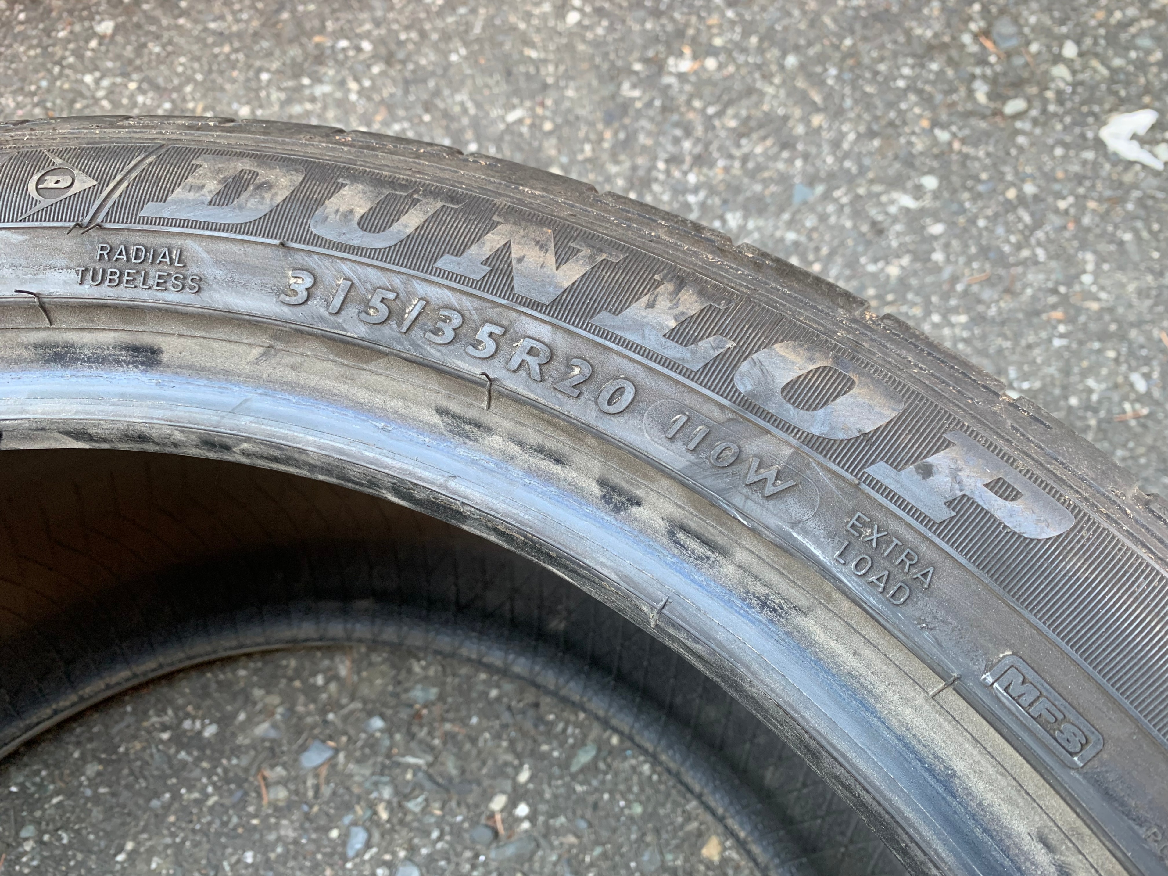 1 X single 315/35/20 Dunlop Sp Sport maxx GT RFT with 55% tread - photo 5