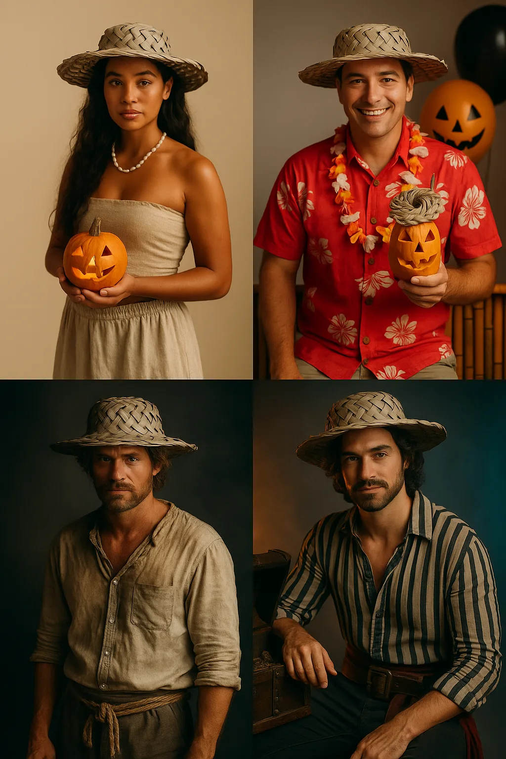 Tropical Straw Party Hat – New, Adult Size image indicator(2)