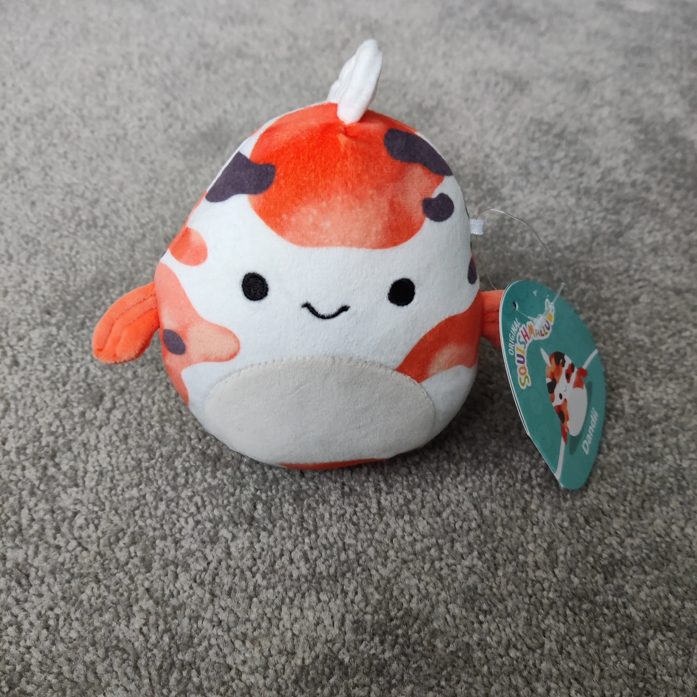 Squishmallows Kellytoy 2021 Dandii The Koi Fish NEW thumbnail