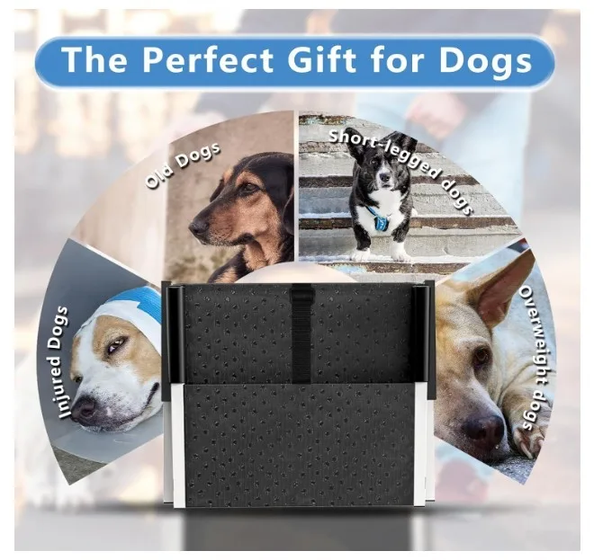 Dog Stairs for Large Dogs, 5 Step Non-Slip, Aluminum Lightweight image indicator(5)