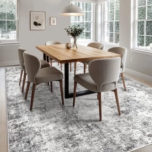 UERMEI 5x7 Area Rug Living Room Rugs - Washable Neutral Modern image indicator(10)