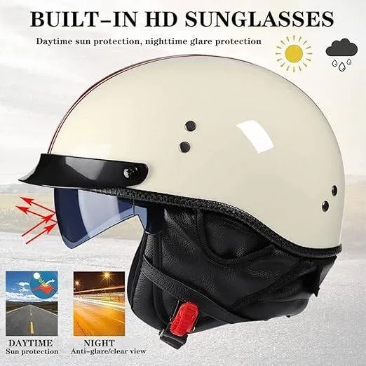 DOT Approved German Style Half Face Helmet SIZE XXL image indicator(4)