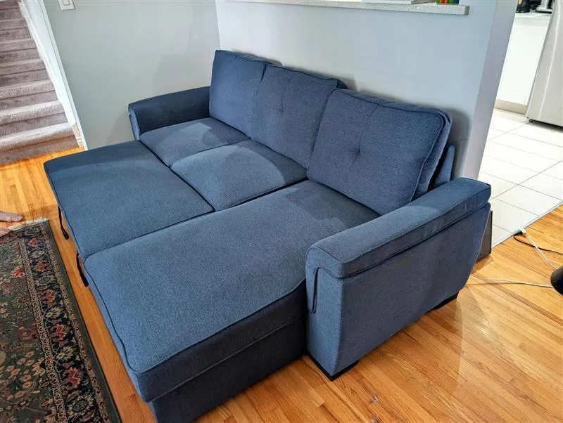 Next to New 89" 2-Piece Fabric Sleeper Sectional w Chaise