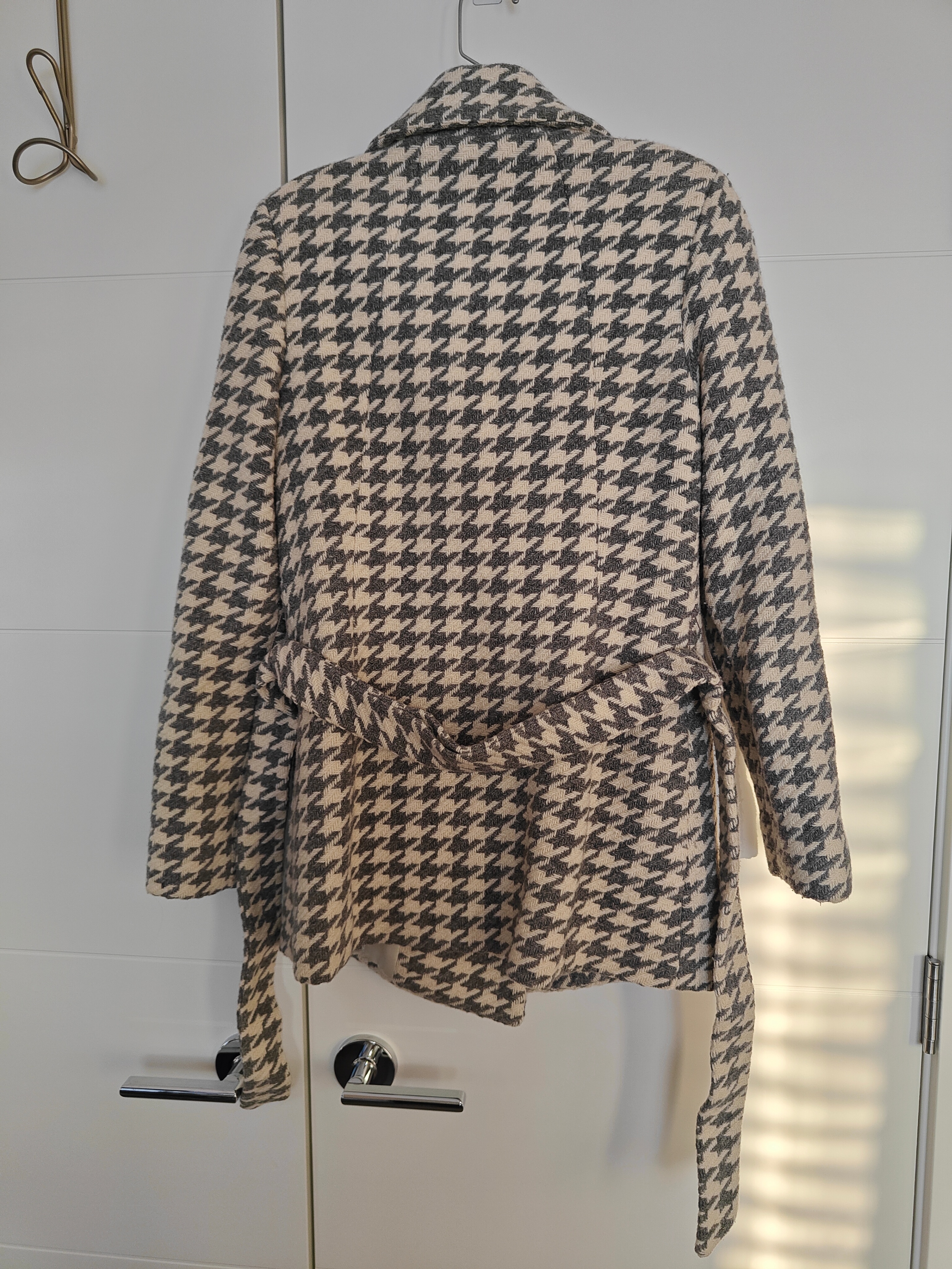 JOSEF Wool Houndstooth Women Winter Peacoat Button Jacket Size 4 - photo 2