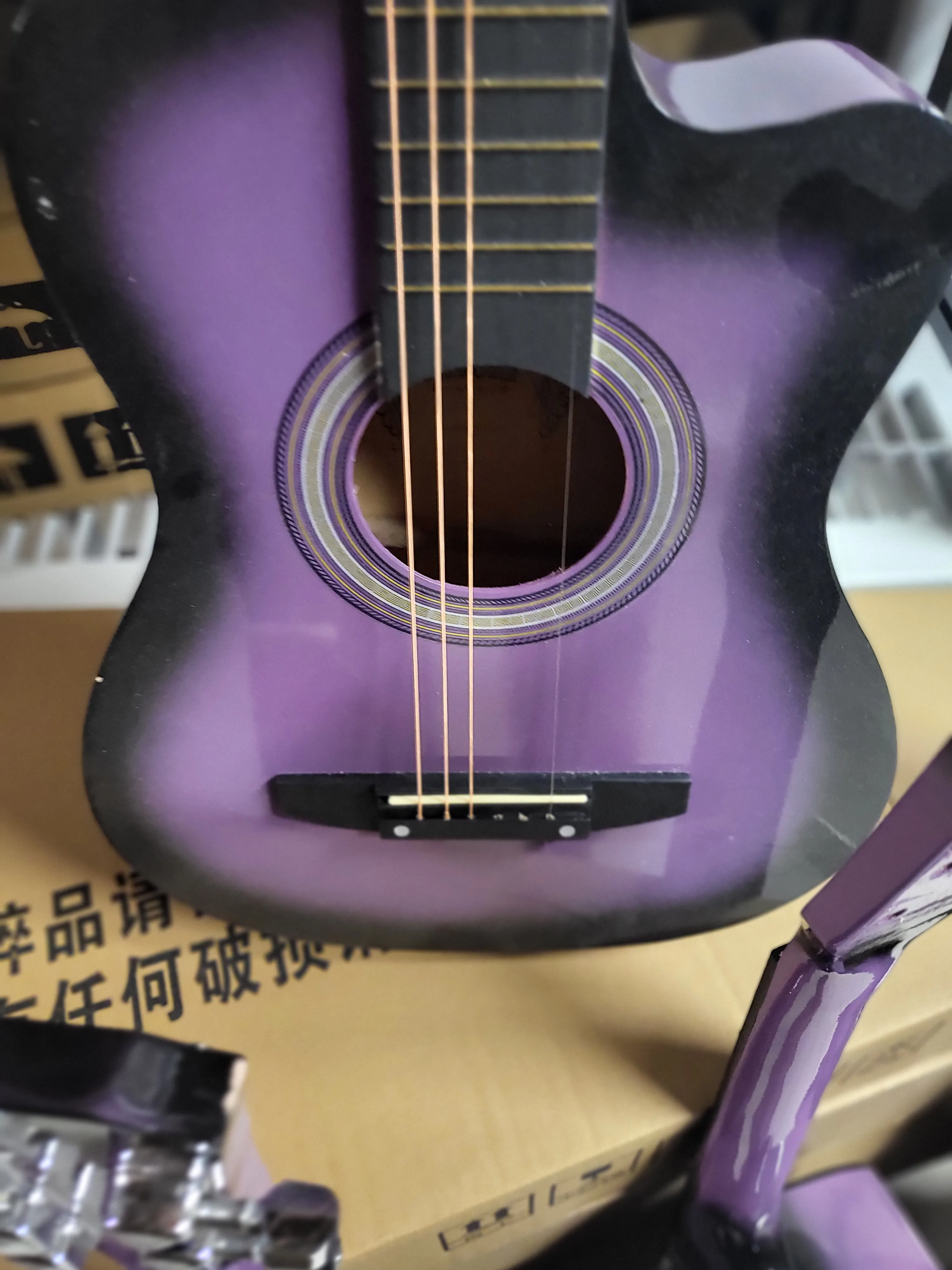 38" Purple Acoustic Guitars – For Parts or Display image indicator(3)