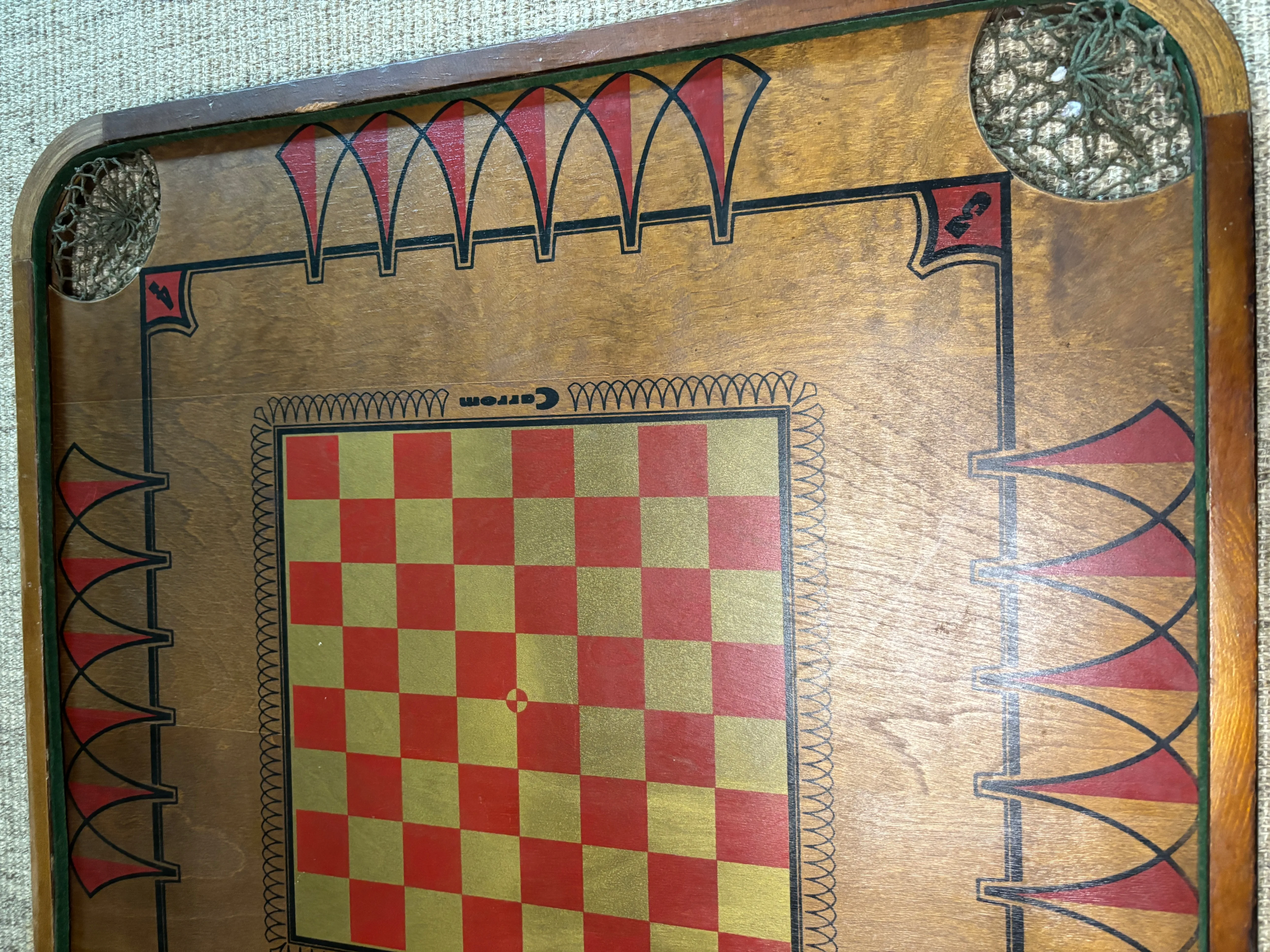 Vintage Carrom Tabletop Game Board image indicator(3)