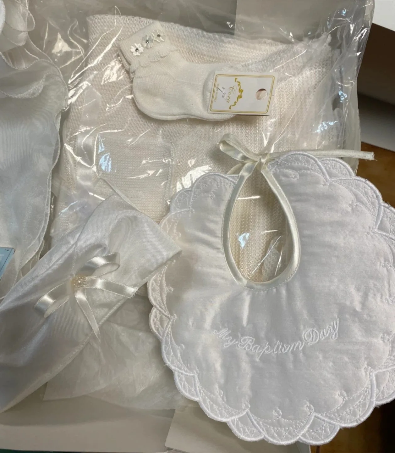 Baptism Girl Dress Baby Outfit with Shoes, Hat & More image indicator(4)