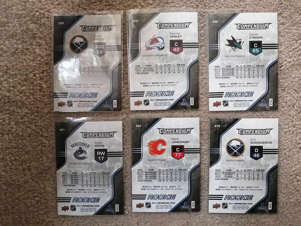 MINT RARE 2016-17 Upper Deck Compendium BLUE RC Rookie image indicator(2)