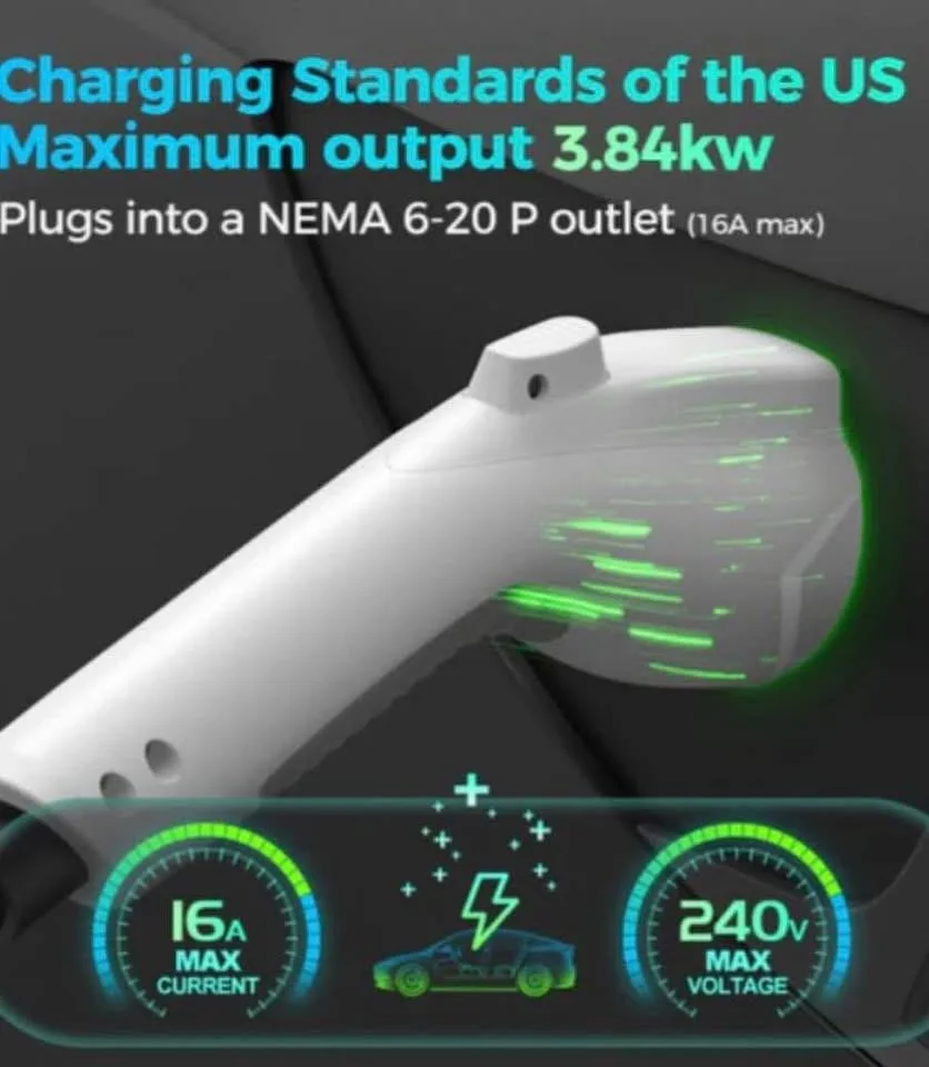 Portable Universal Electric Car Charger 25ft image indicator(5)