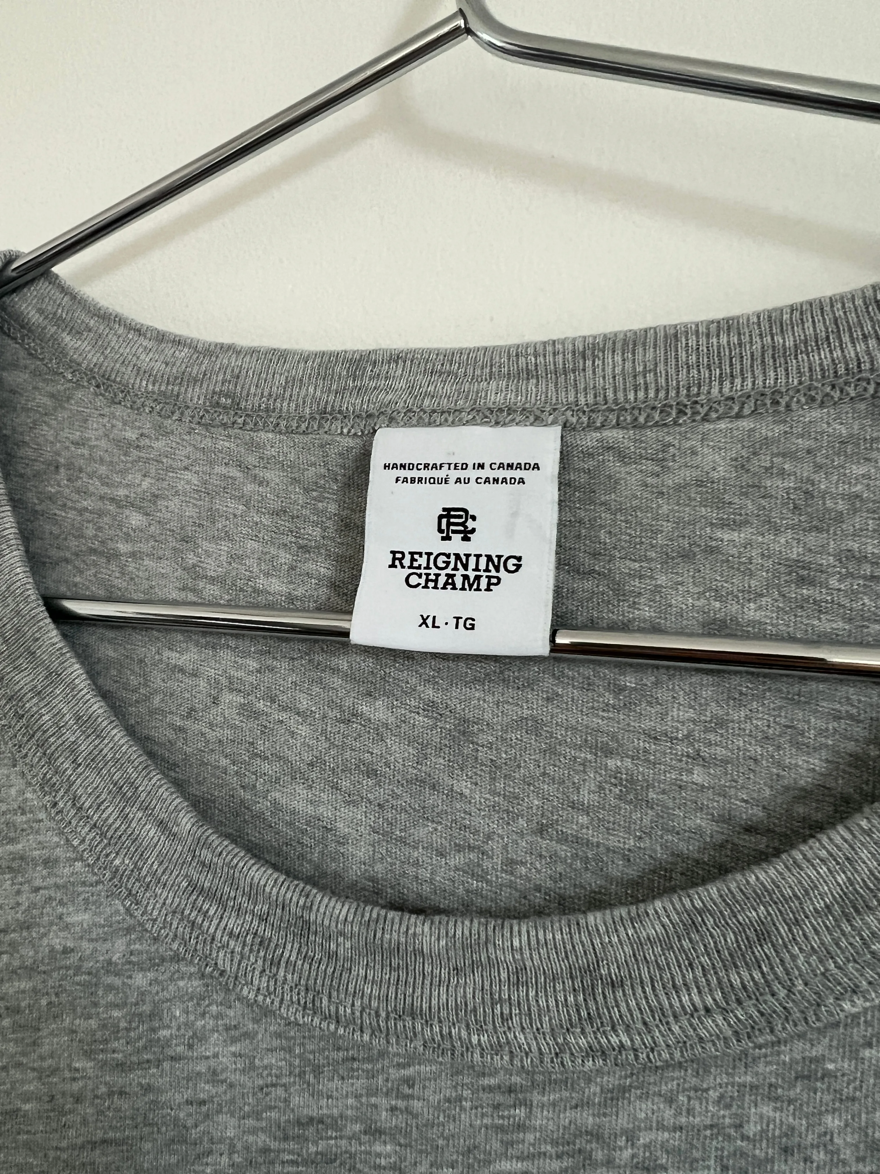 Reigning Champ Jersey T-Shirt Heather Grey - XL image indicator(3)