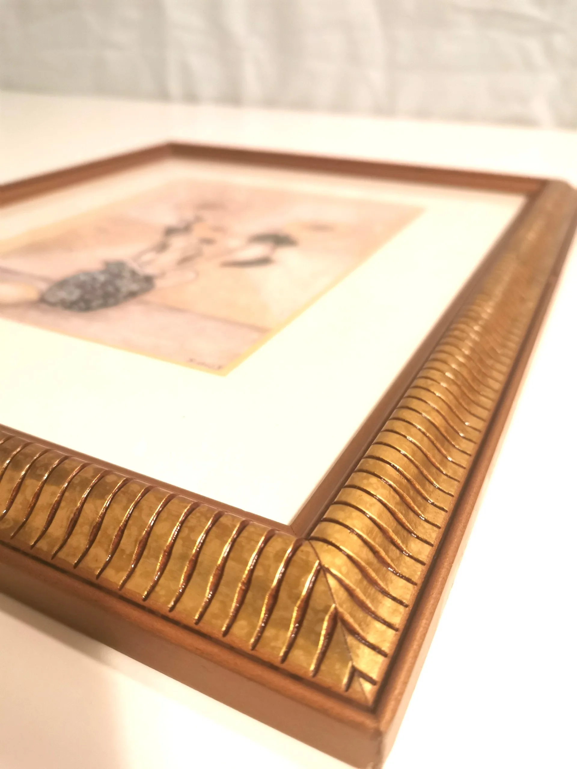 S. Hely” Vintage Floral Print 15″ × 13″ Signed Framed Sunflower image indicator(4)