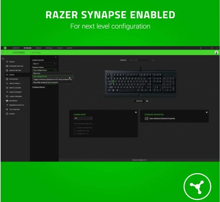 BRAND NEW IN BOX - Razer Cynosa Lite Ergonomic Gaming Keyboard image indicator(4)